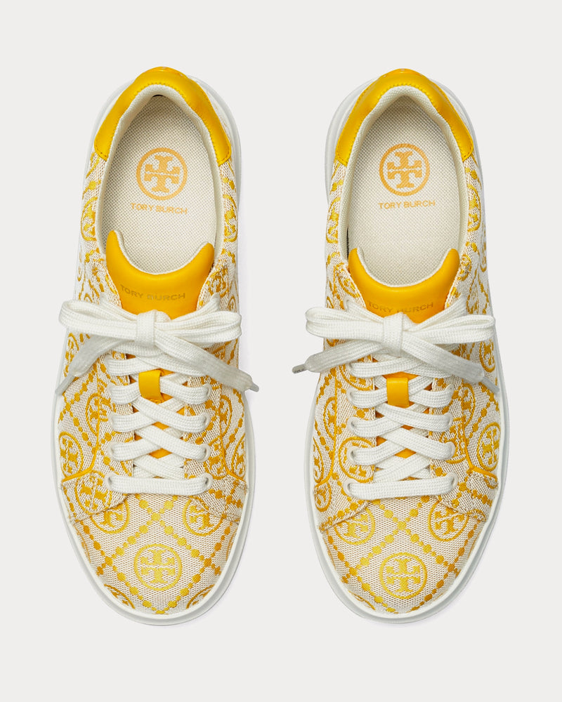 Tory Burch T Monogram Goldfinch Low Top Sneakers - 3