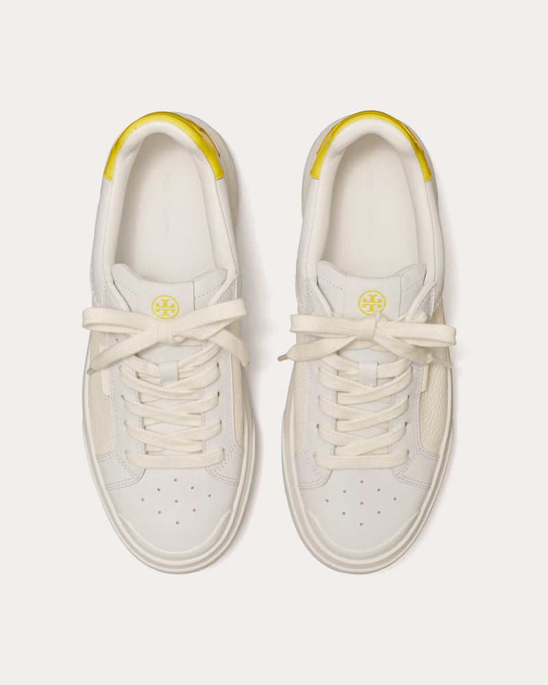 Tory Burch Ladybug Titanium White / Blazing Yellow Low Top Sneakers - 2