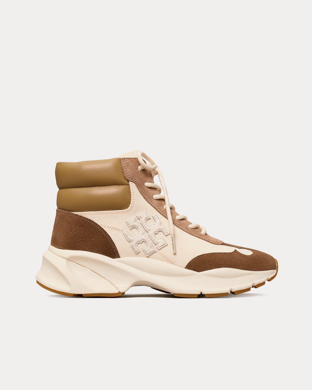 Tory Burch Good Luck Hiker Cream / Oakwood High Top Sneakers - 1