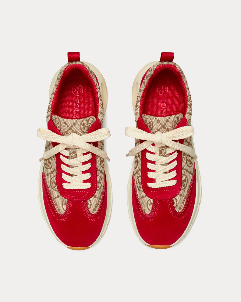 Tory Burch T Monogram Lunar New Year Good Luck Hazel / Tory Red Low Top Sneakers - 2