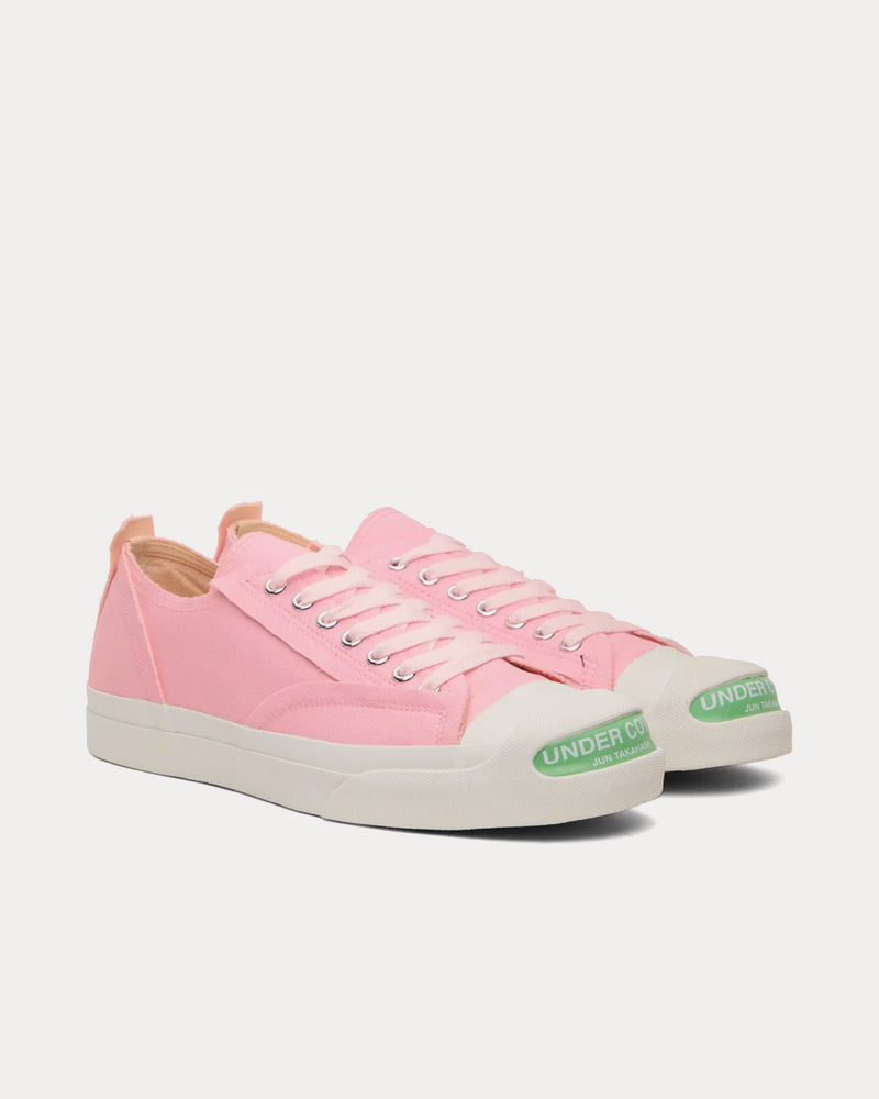 Undercover Canvas Pink Low Top Sneakers - 2