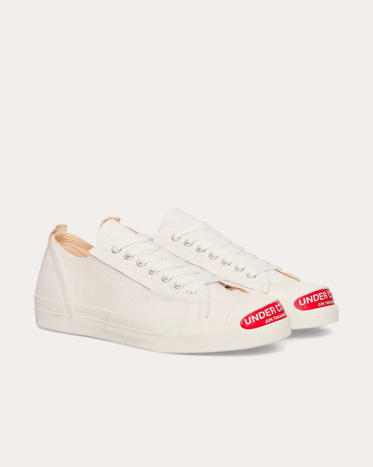 Undercover Canvas White Low Top Sneakers - 2