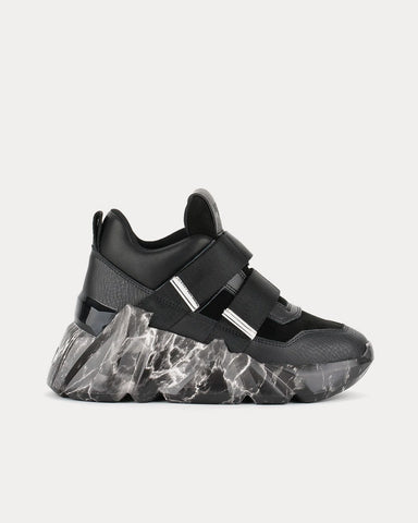 United Nude Space Kick Black Mid Top Sneakers