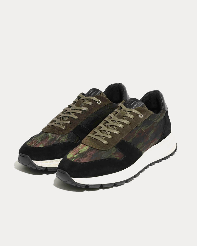 Unlike Humans UHF04 Runner Olive Nylon Camo Low Top Sneakers - Sneak in ...