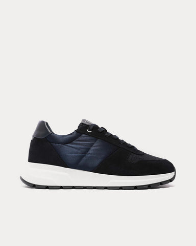 Unlike Humans UHF04 Runner Nylon Mesh Navy / Black Low Top Sneakers