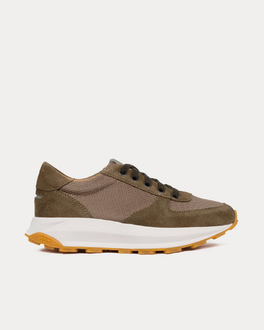 Unseen Footwear Trinity Tech Eco Suede / Mesh / Leather / Khaki Low Top Sneakers