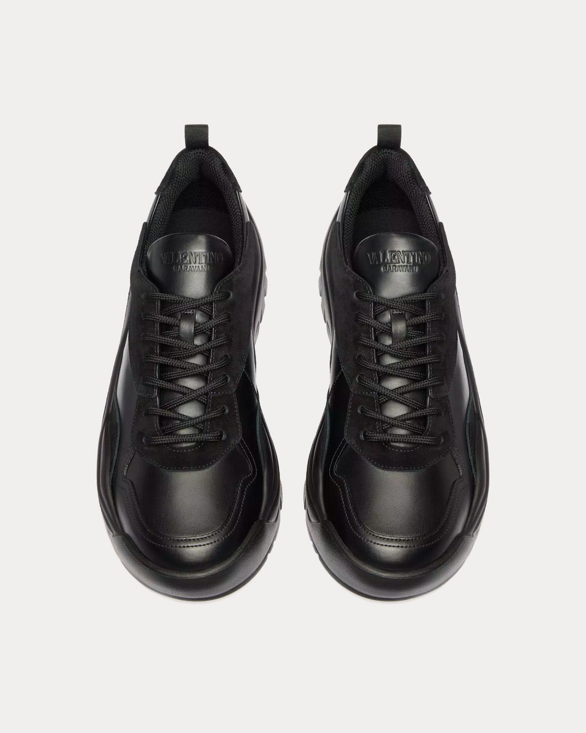 Valentino Gumboy Calfskin Black Low Top Sneakers - 2