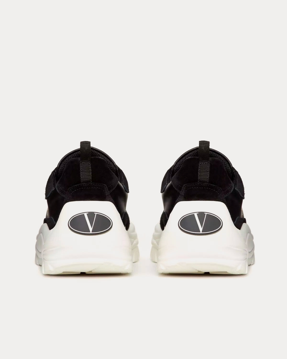 Valentino Gumboy Calfskin Black / White Low Top Sneakers - 4