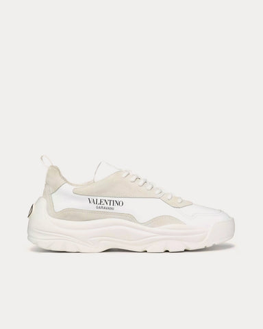 Valentino Gumboy Calfskin White Low Top Sneakers