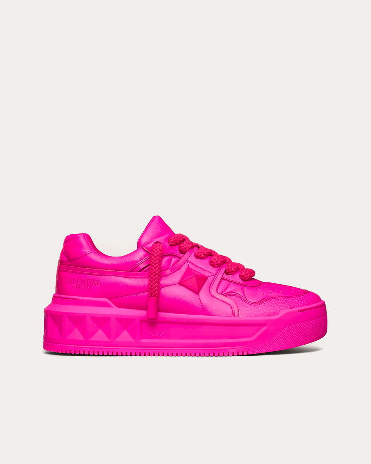 Valentino - One Stud XL Pink PP Low Top Sneakers