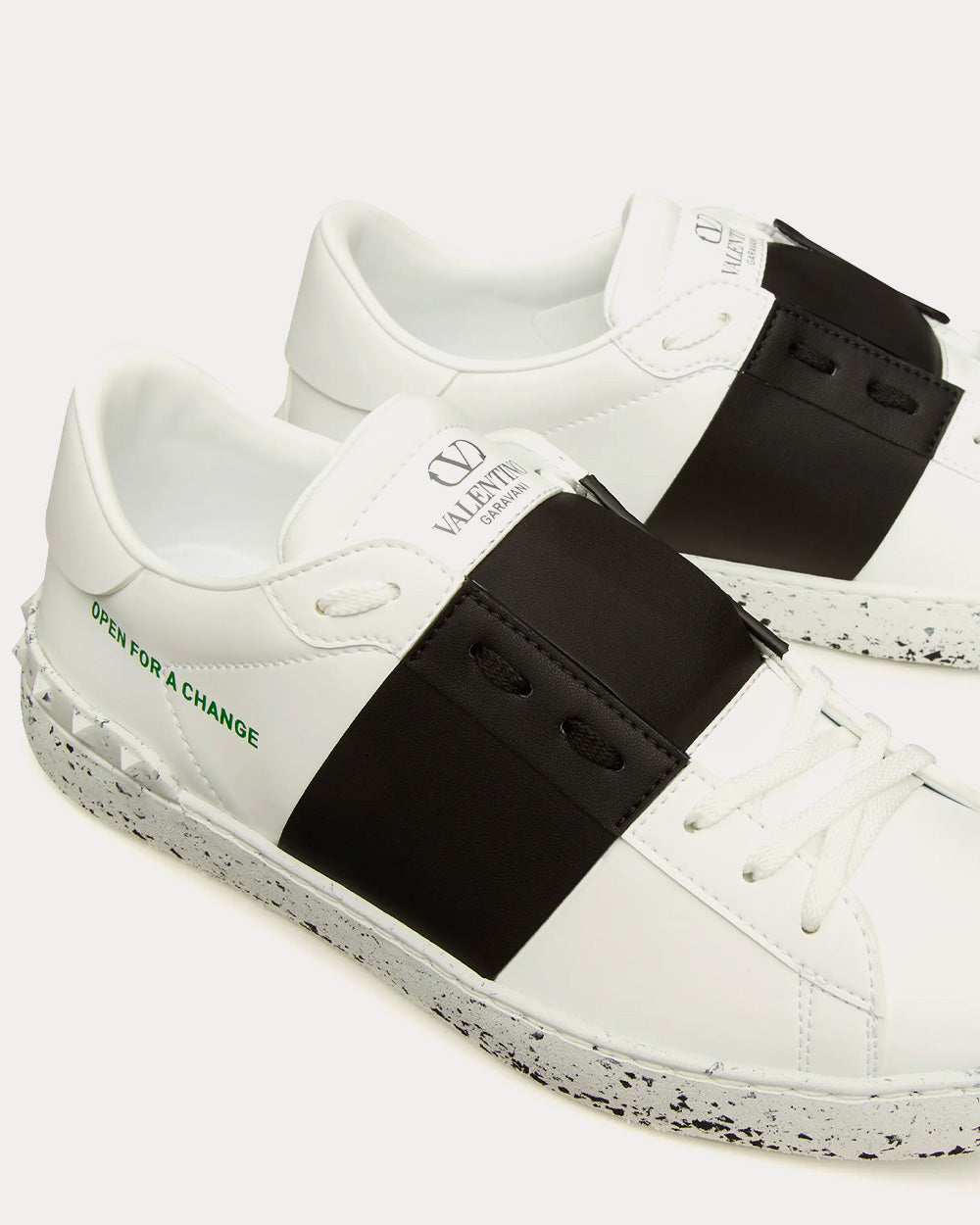 Valentino Open for a Change Bio-Based White / Black Low Top Sneakers - 3