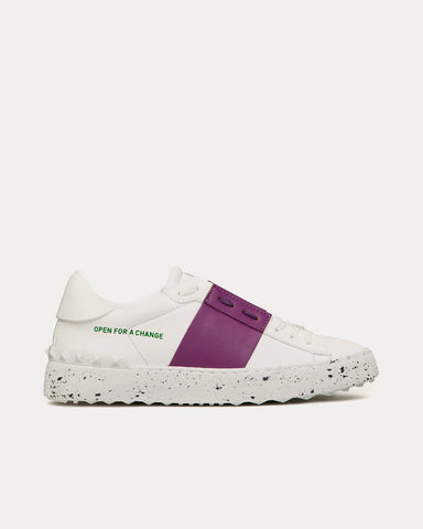 Valentino Open For A Change Bio-Based Material White / Sunset Purple Low Top Sneakers