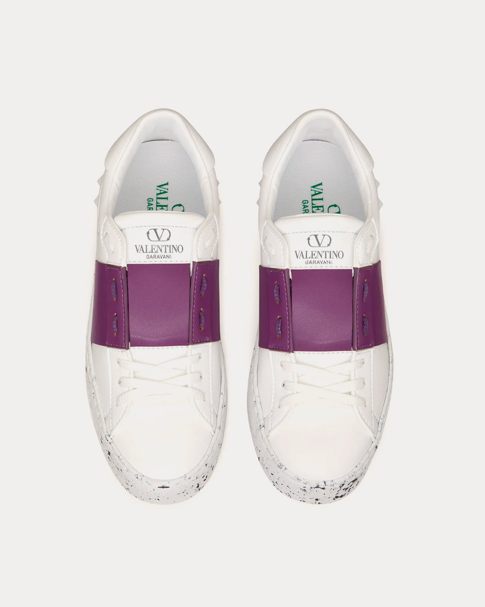 Valentino Open For A Change Bio-Based Material White / Sunset Purple Low Top Sneakers - 2