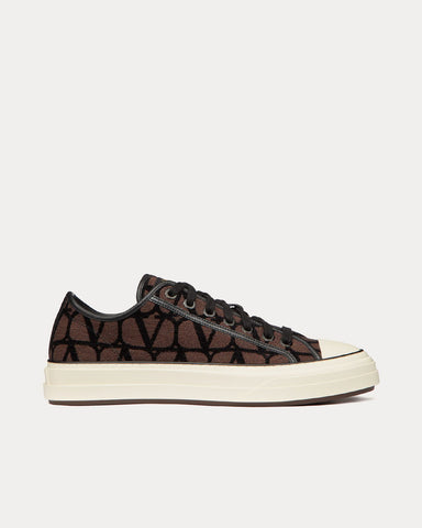 Valentino Toile Iconographe Totaloop Fondant / Black Low Top Sneakers