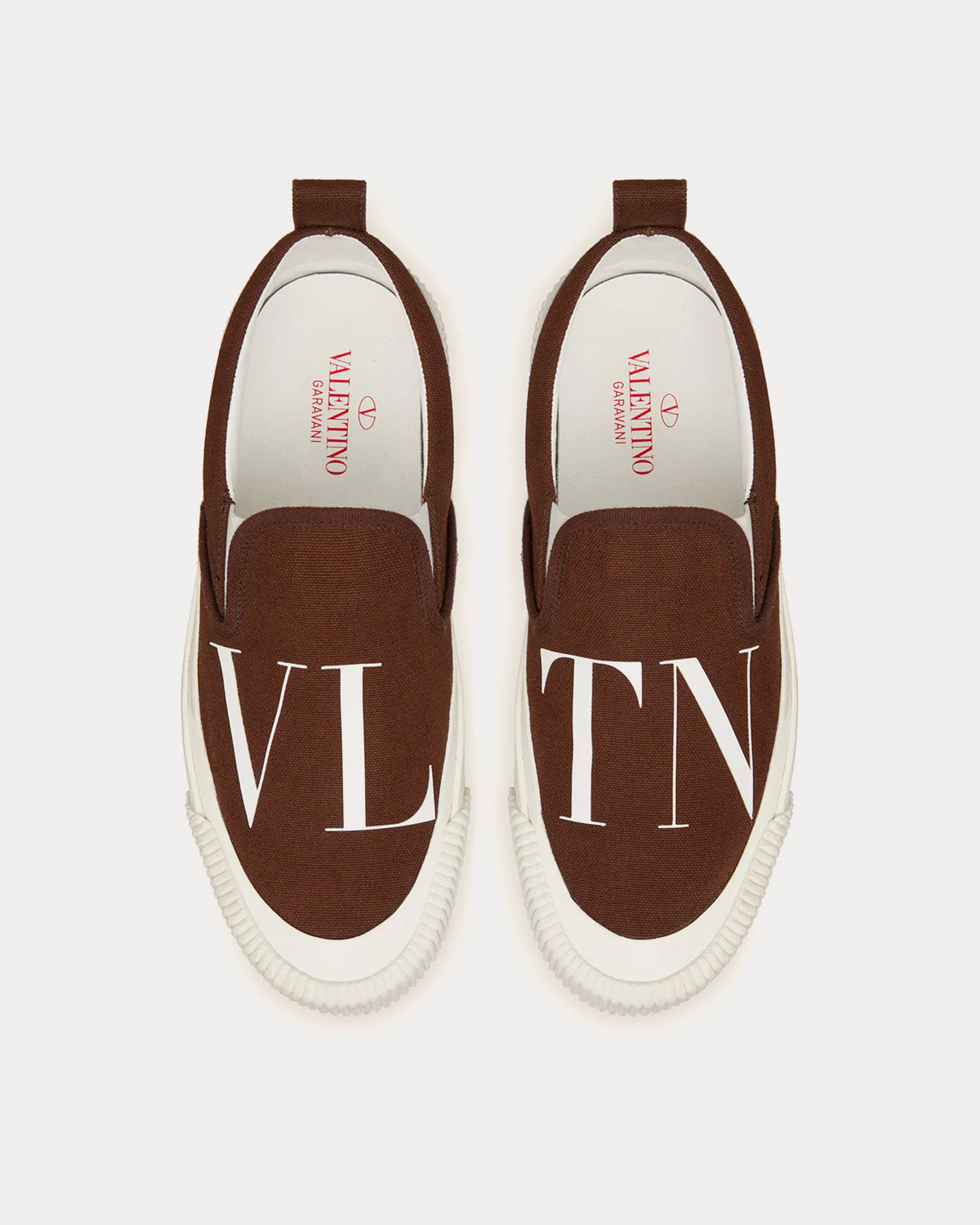 Valentino VLTN Fabric Fontdant / White Slip On Sneakers - 2