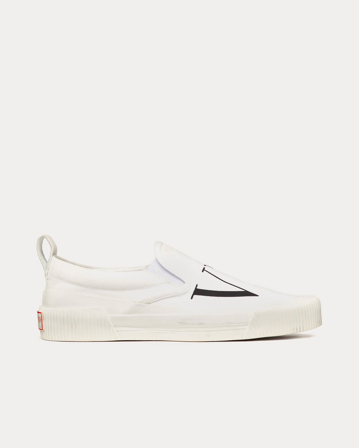 Valentino VLTN Fabric White / Black Slip On Sneakers - 1