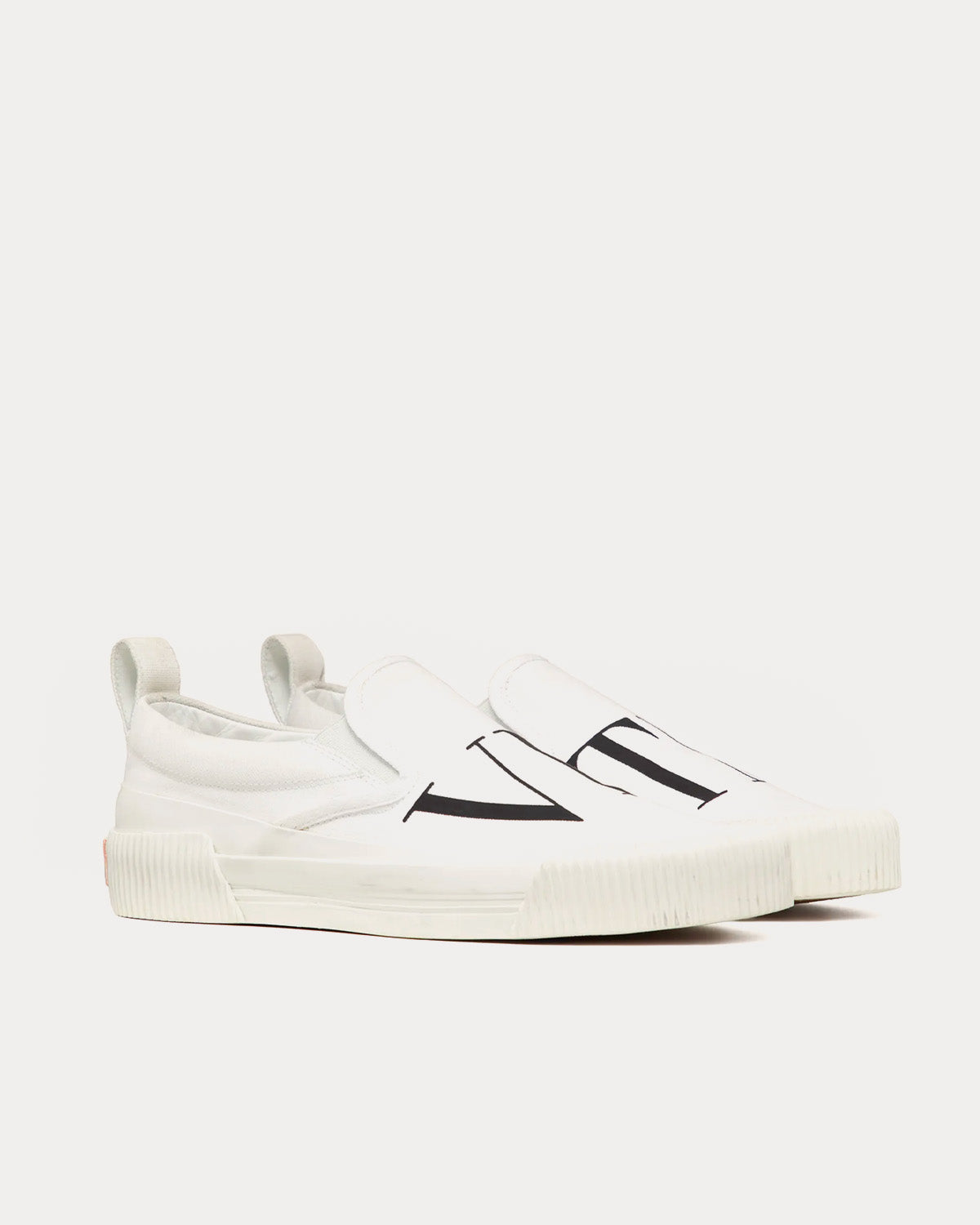 Valentino VLTN Fabric White / Black Slip On Sneakers - 3