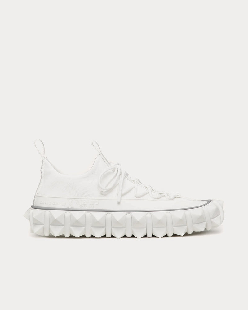 Valentino x Craig Green Rockstud X Light Ivory / White Low Top Sneakers - 1