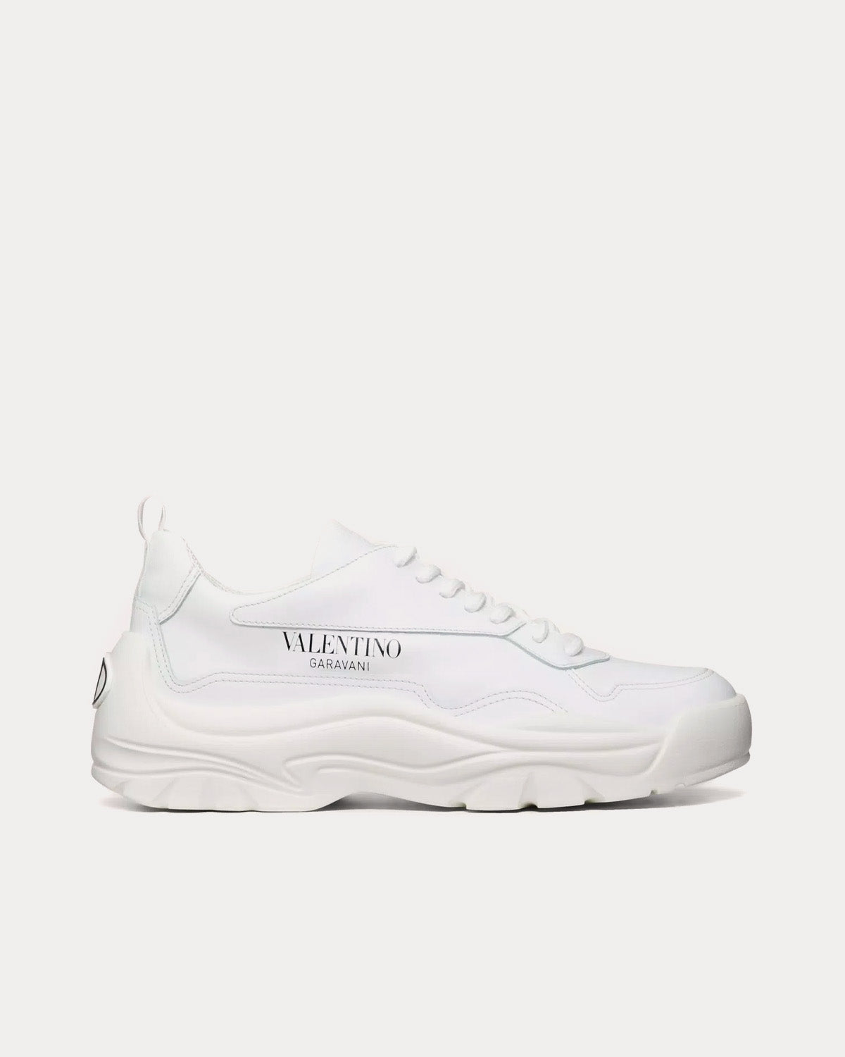 Valentino Gumboy Calfskin White / White Low Top Sneakers - 1