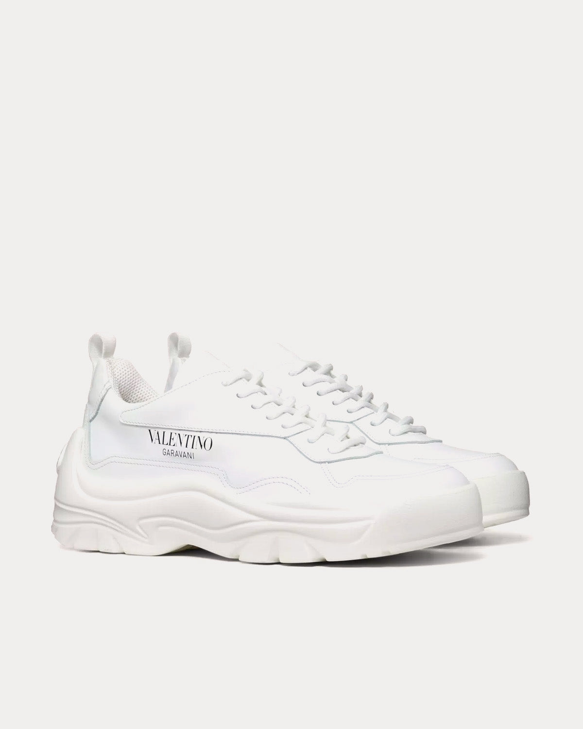 Valentino Gumboy Calfskin White / White Low Top Sneakers - 3