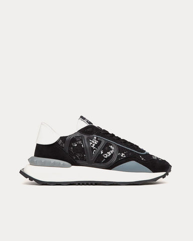 Valentino Lacerunner Black / Pastel Grey / Stone Low Top Sneakers