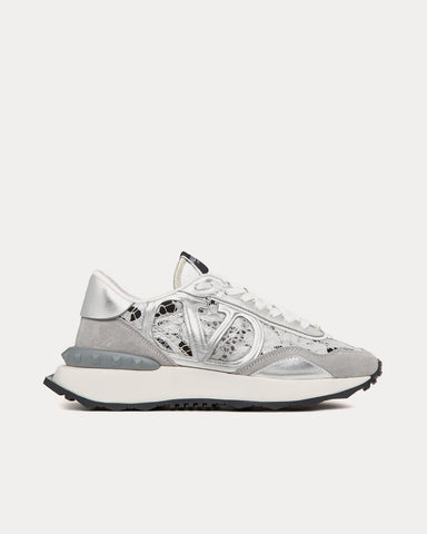 Valentino Lacerunner Silver / Pastel Grey Low Top Sneakers