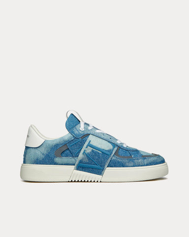 Valentino VL7N Denim Light Blue / White Low Top Sneakers