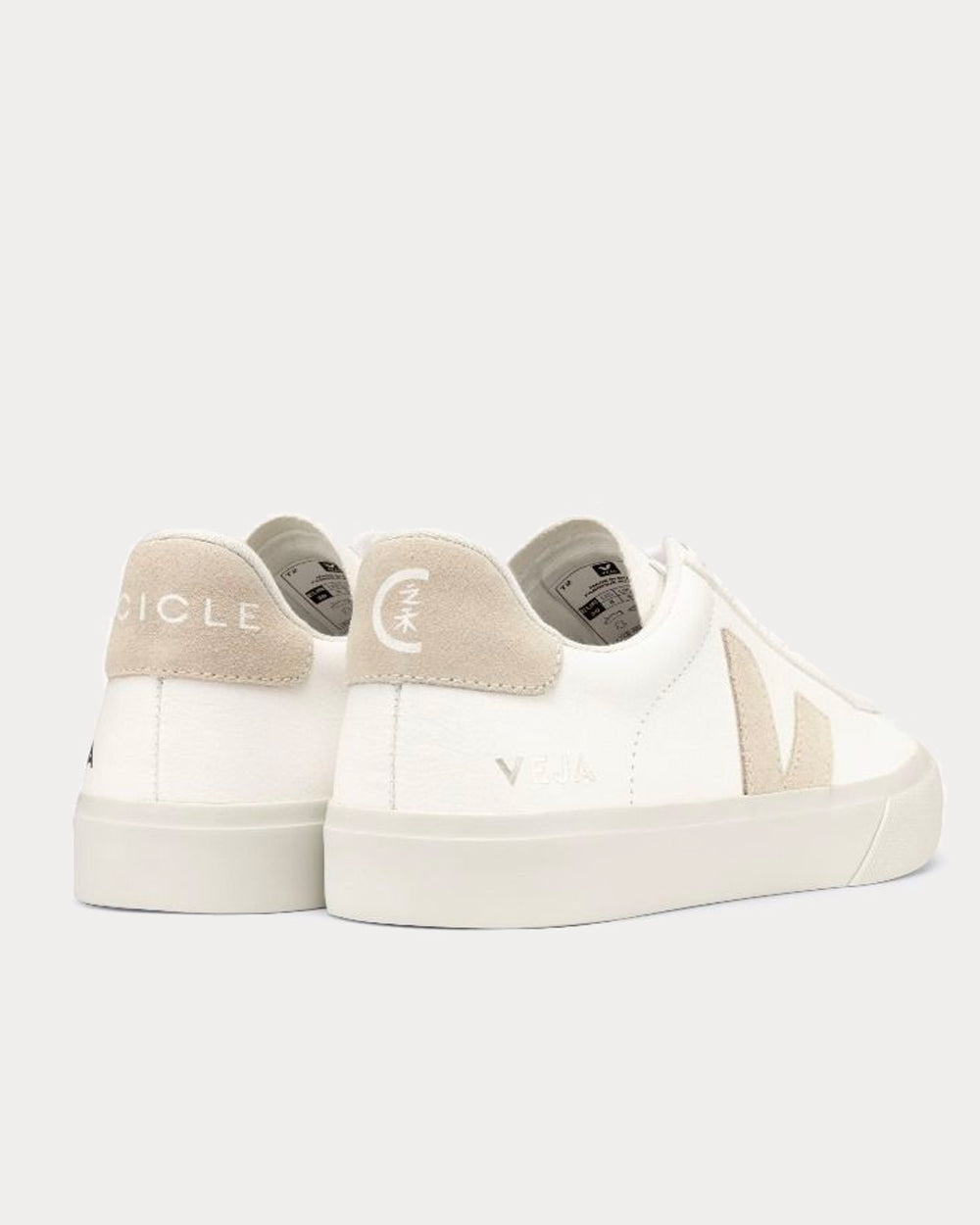 Veja X Icicle Campo Chromefree Icicle White Sable Low Top Sneakers - 3