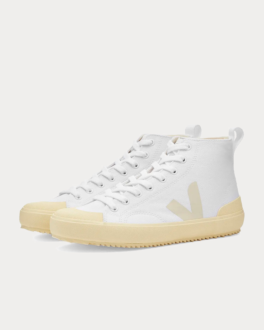 Veja Nova Canvas Vegan White & Butter High Top Sneakers - 2