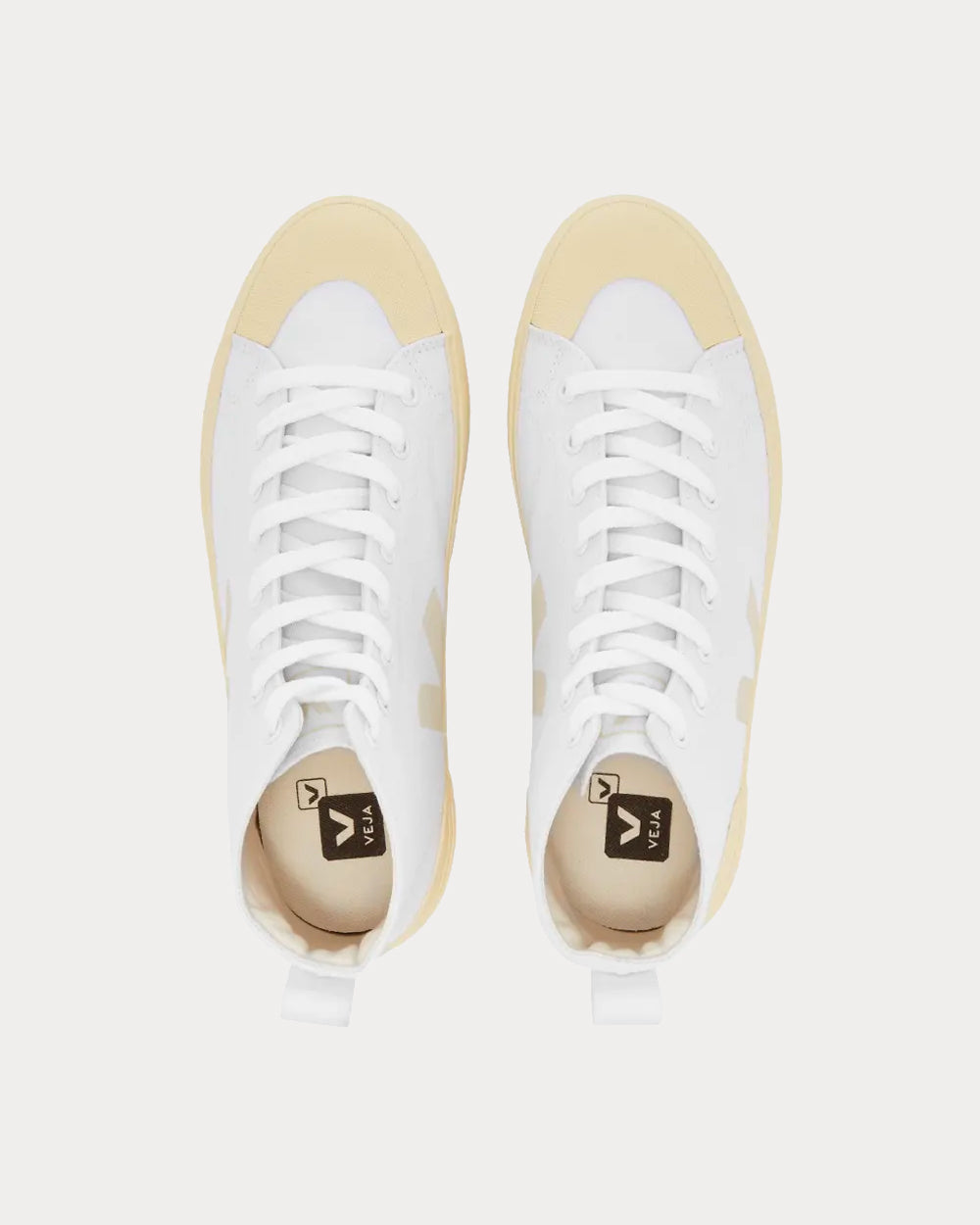 Veja Nova Canvas Vegan White & Butter High Top Sneakers - 4