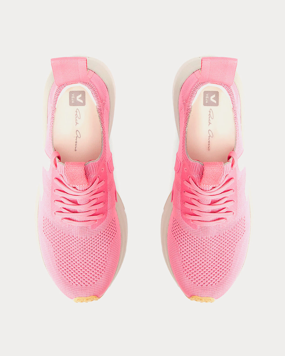 Veja x Rick Owens Runner Style 2 V-Knit Pink Low Top Sneakers - 2