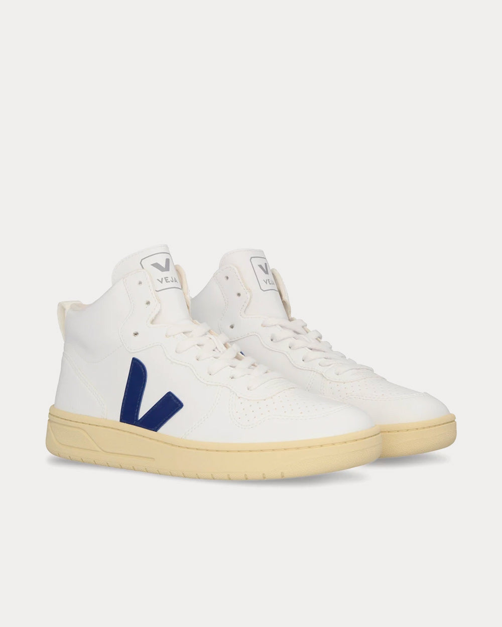 Veja V-15 CWL White / Cobalt / Butter Sole High Top Sneakers - 3