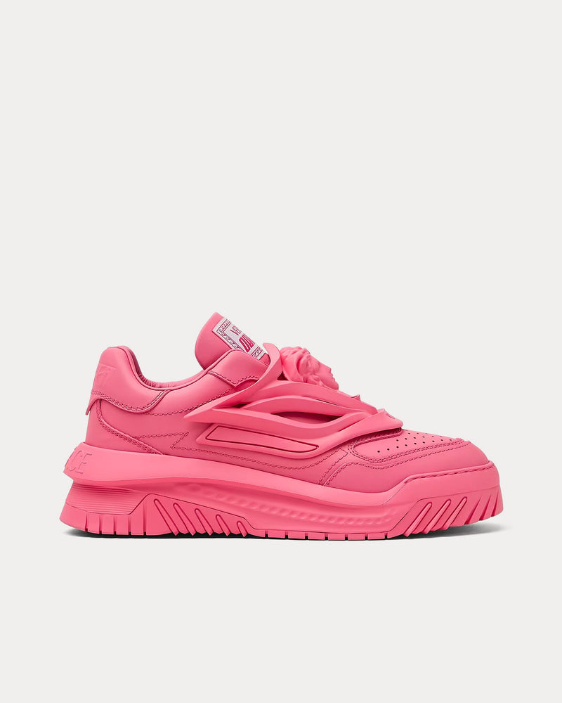 Versace Odissea Leather Dark Pink Low Top Sneakers - 1