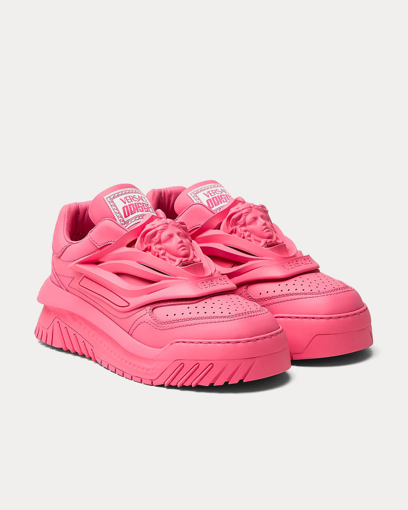 Versace Odissea Leather Dark Pink Low Top Sneakers - 3