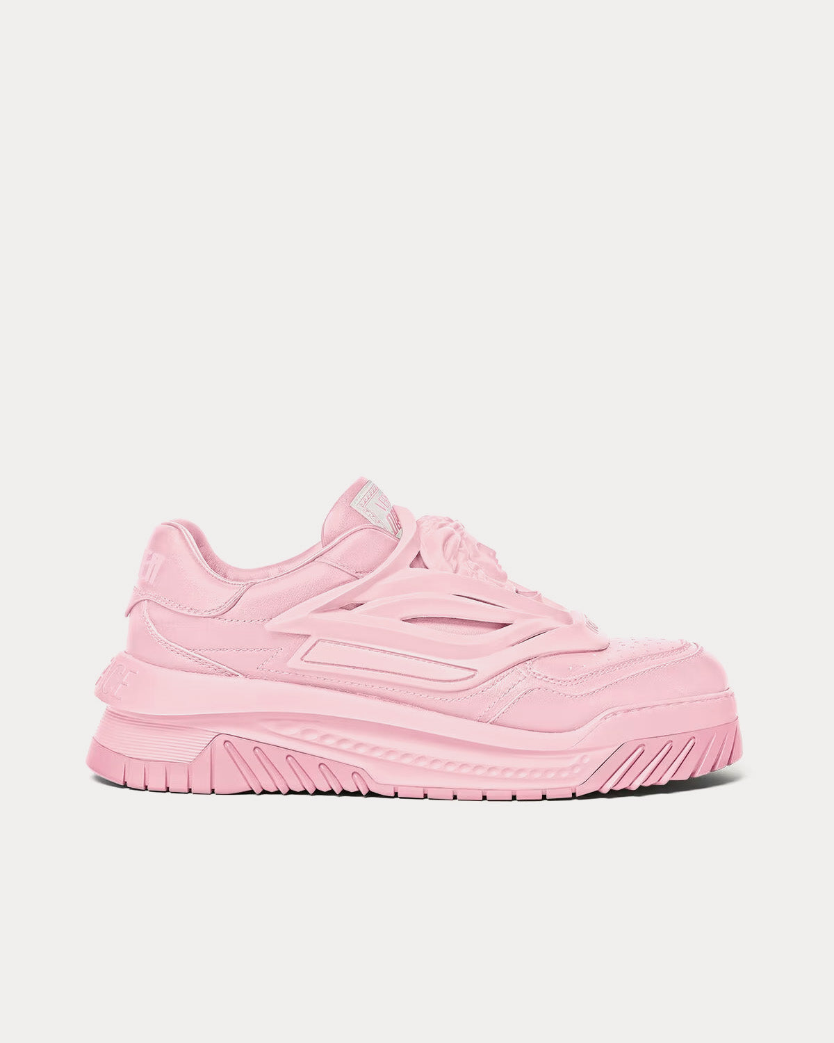 Versace Odissea Leather Light Pink Low Top Sneakers - 1