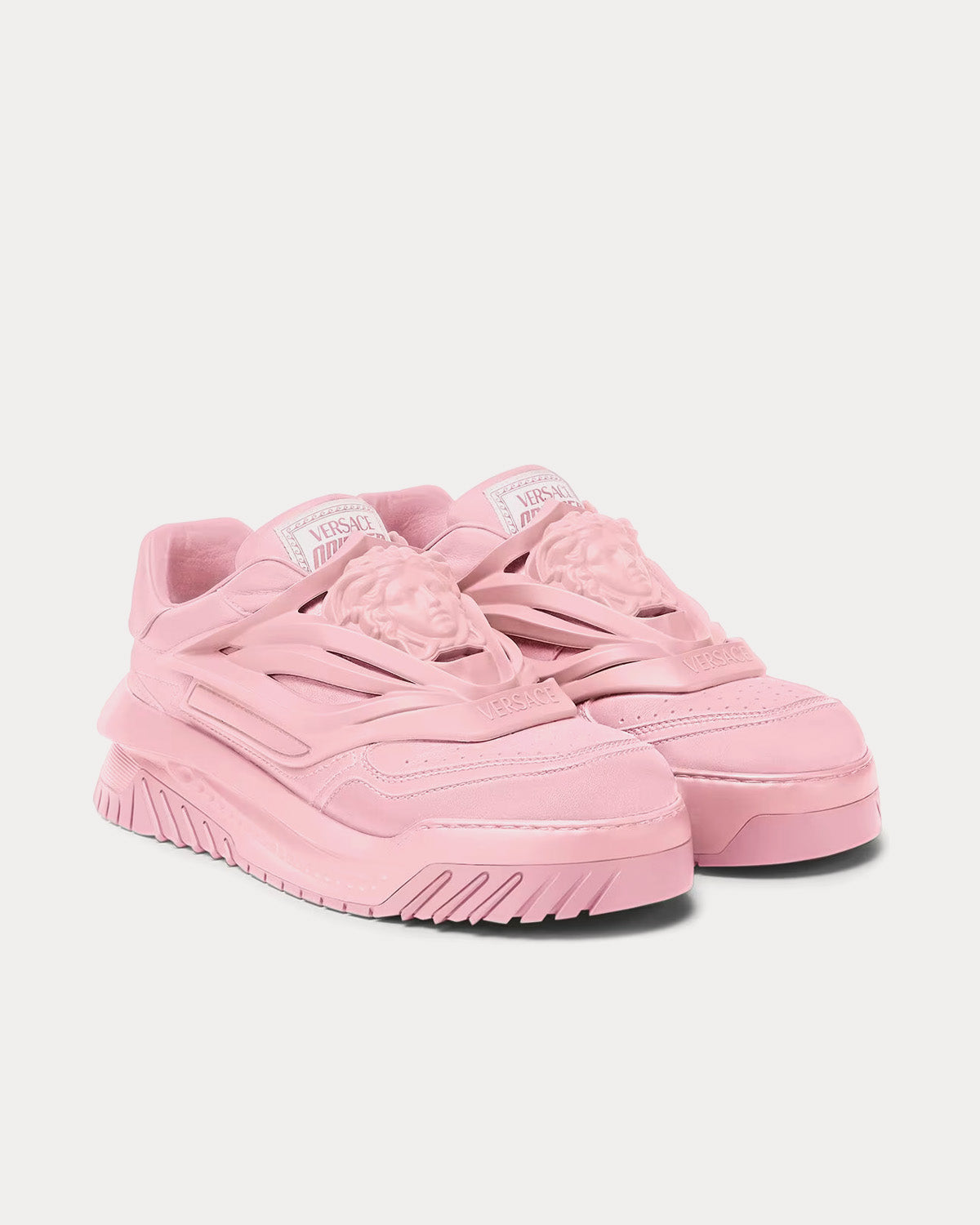 Versace Odissea Leather Light Pink Low Top Sneakers - 3