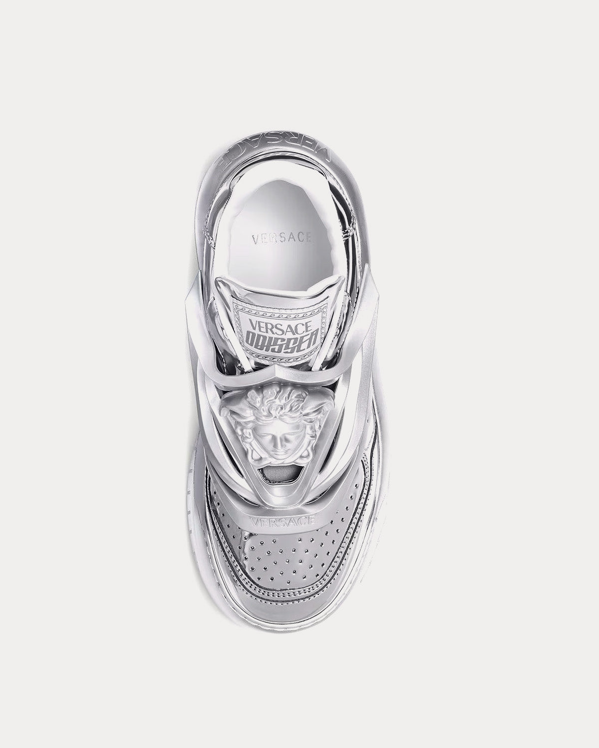 Versace Odissea Leather Silver Low Top Sneakers - 2