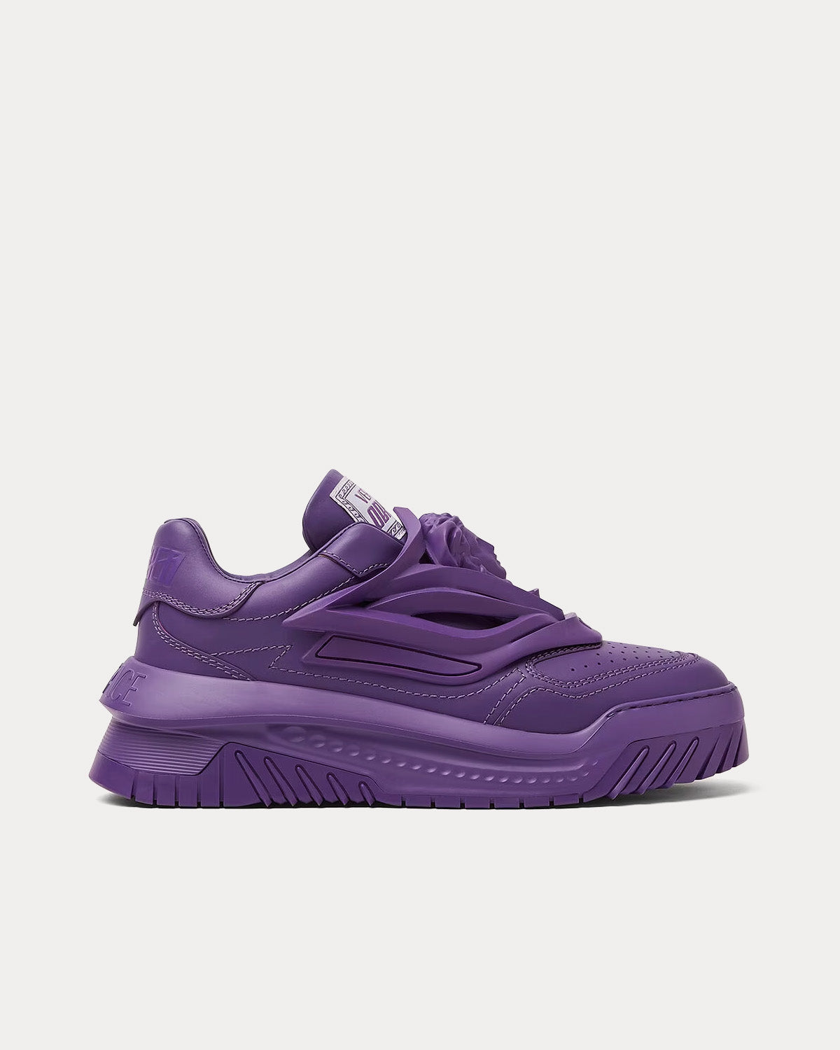 Versace Odissea Leather Violet Low Top Sneakers - 1