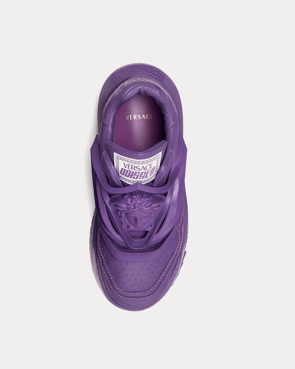 Versace Odissea Leather Violet Low Top Sneakers - 2