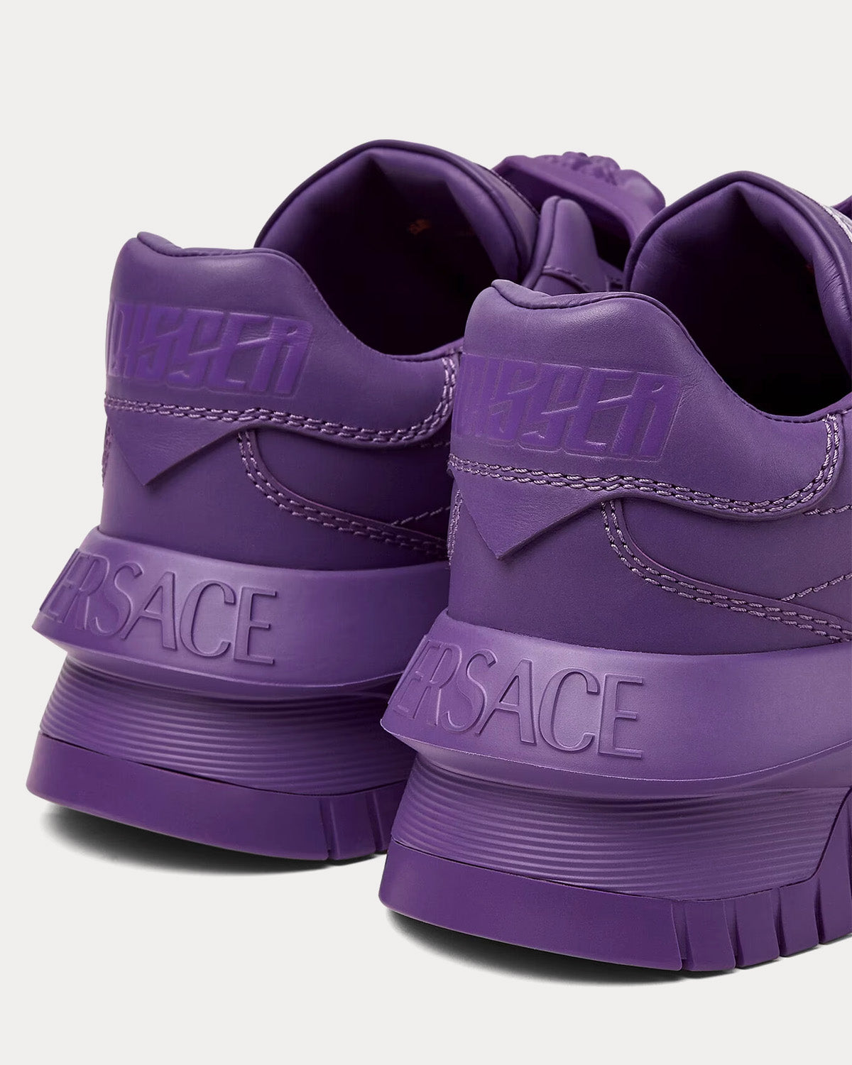 Versace Odissea Leather Violet Low Top Sneakers - 4