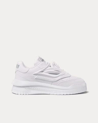 Versace Odissea Leather White Low Top Sneakers