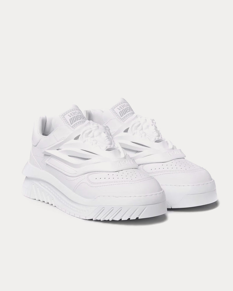 Versace Odissea Leather White Low Top Sneakers - 3