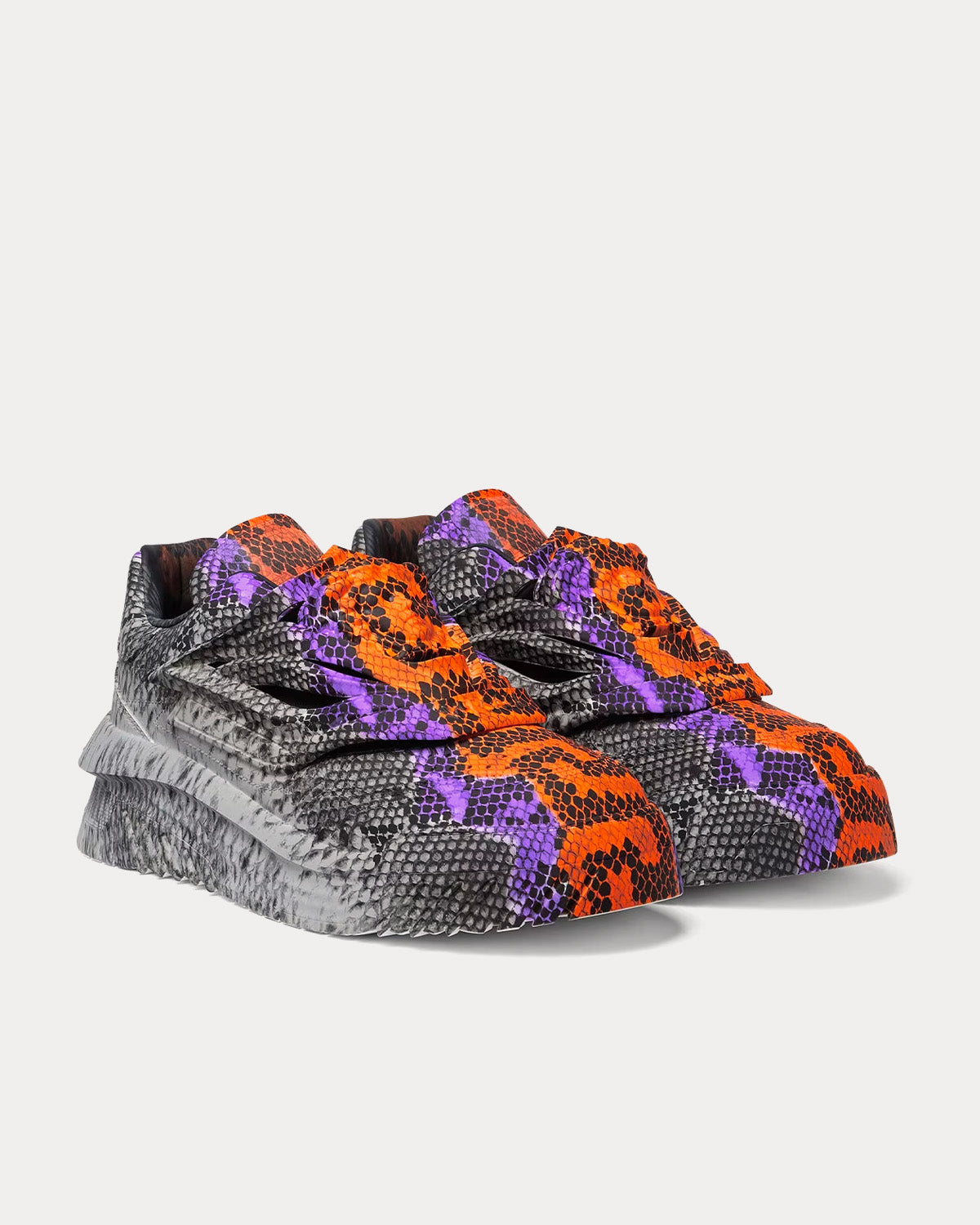 Versace Odissea Python Greca Print Low Top Sneakers - 3