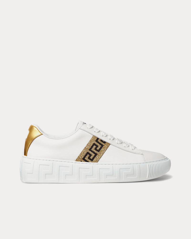 Versace Greca White / Print Low Top Sneakers - 1