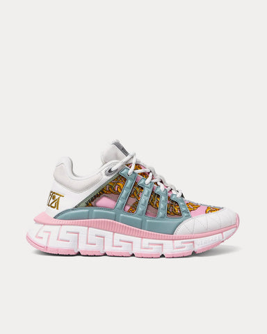 Versace Trigreca White / Pink Low Top Sneakers