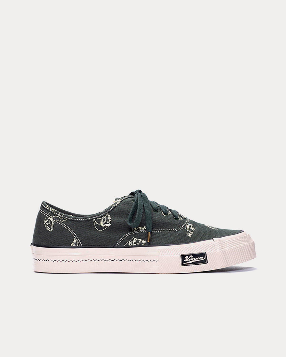 Visvim Logan Deck Low Roadster Green Low Top Sneakers - 1