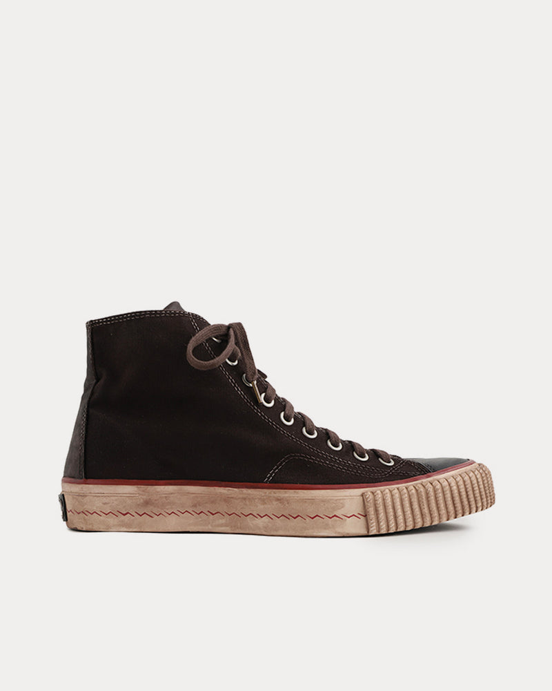 Visvim Skagway Hi Canvas Naturally Died Mud High Top Sneakers - 1