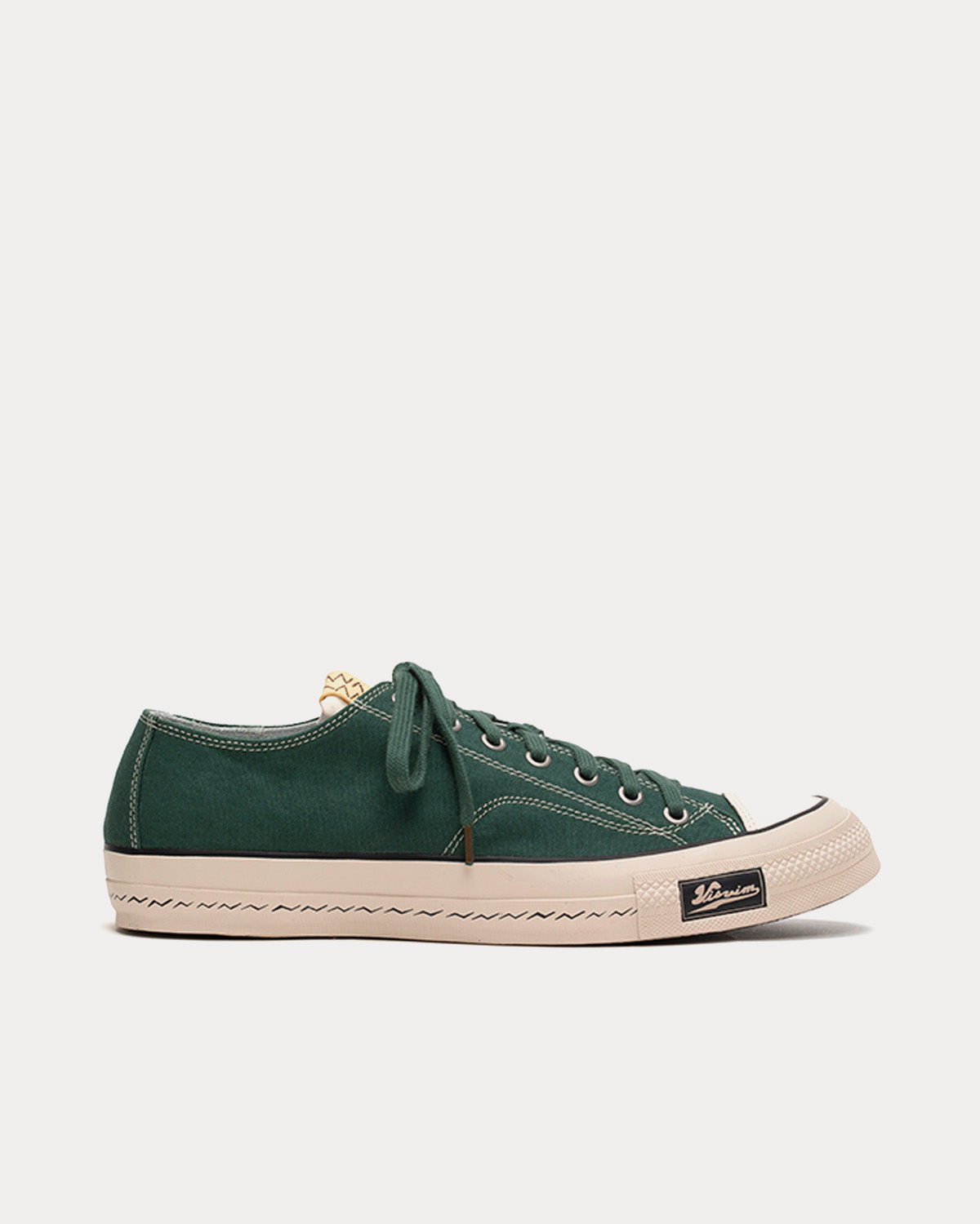 Visvim Skagway Lo Canvas Green Low Top Sneakers - Sneak in Peace