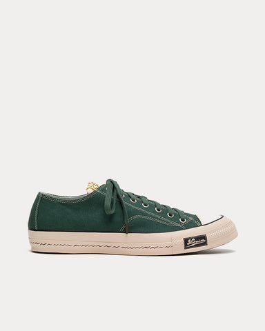 Visvim Skagway Lo Canvas Green Low Top Sneakers