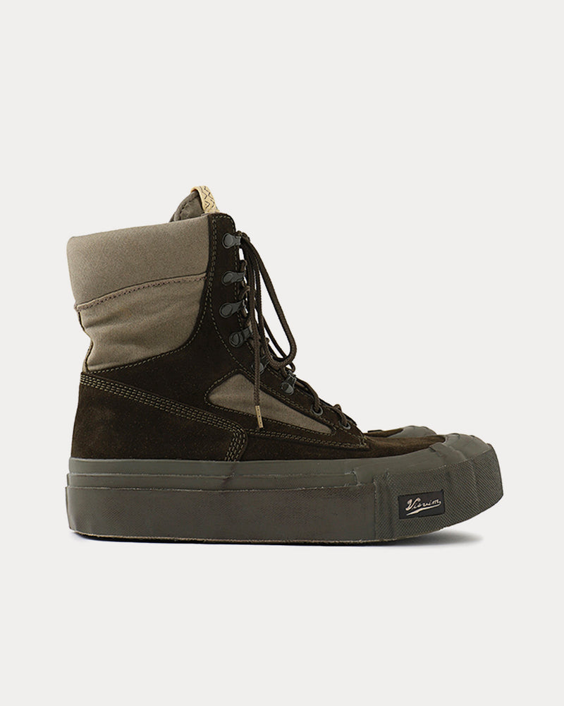 Visvim Tesota '91 Folk Olive High Top Sneakers - 1